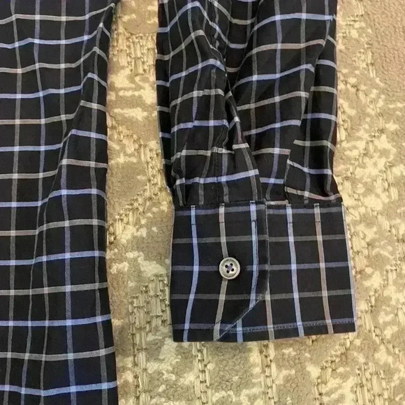 Bugatchi Men''s Button-Up Long Sleeve Shirt color Blue size XL - Picture 3 of 7